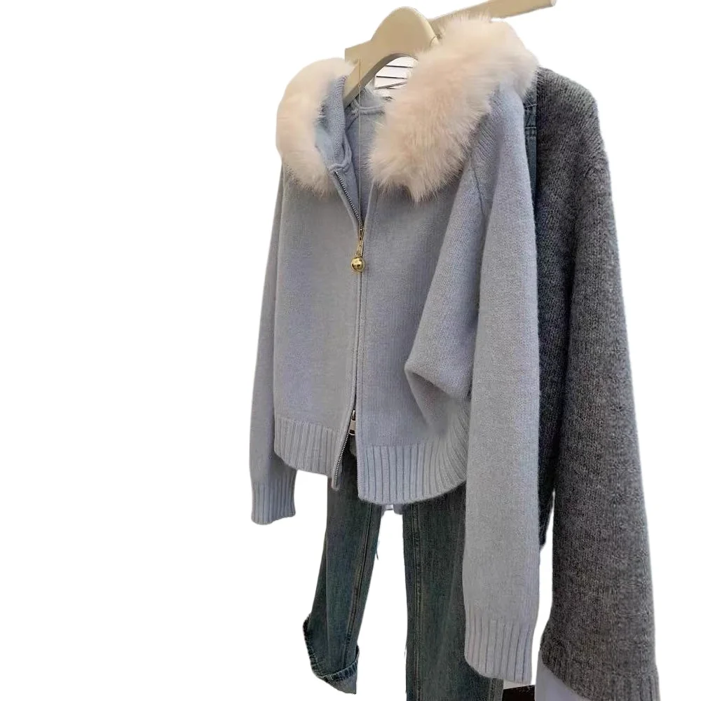Temperament Elegant and Simple Double Zipper Hooded Solid Color Casual Knitted Cardigan Sweater Jacket Thickened Unique 2026 New
Temperament Elegant and Simple Double Zipper Hooded Solid Color Casual Knitted Cardigan Sweater Jacket Thickened Unique 2026 New