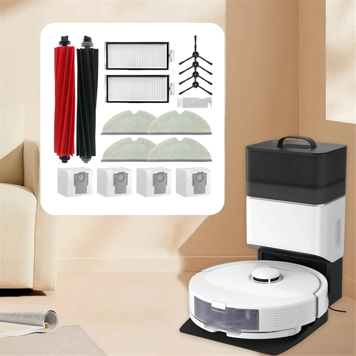 RATE-eСовместимость с Roborock Q8 Max, Q8 Max+, Q5 Pro, запасные части, аксессуары, основная боковая щетка, фильтр Hepa, швабра для пыли
RATE-eСовместимость с Roborock Q8 Max, Q8 Max+, Q5 Pro, запасные части, аксессуары, основная боковая щетка, фильтр Hepa, швабра для пыли