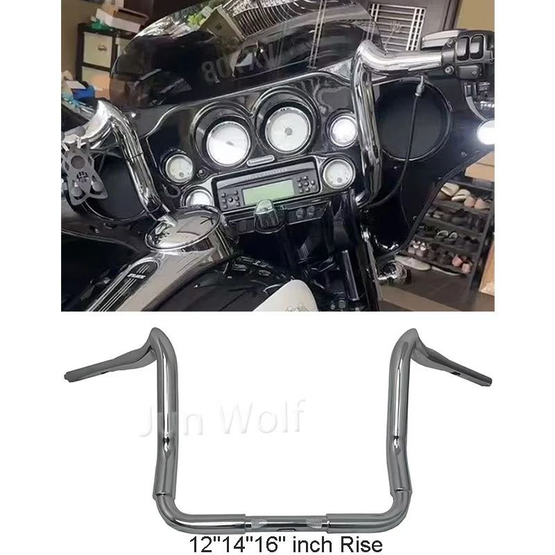 Motorcycle Ape hanger handlebars 38mm 12" 14" 16"Rise black/chrome for Harley Street Glide 2007-2023
Motorcycle Ape hanger handlebars 38mm 12" 14" 16"Rise black/chrome for Harley Street Glide 2007-2023