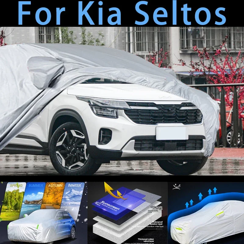 For Kia Seltos Car protective cover,sun protection,rain protection, UV protection,dust prevention auto paint protective
For Kia Seltos Car protective cover,sun protection,rain protection, UV protection,dust prevention auto paint protective