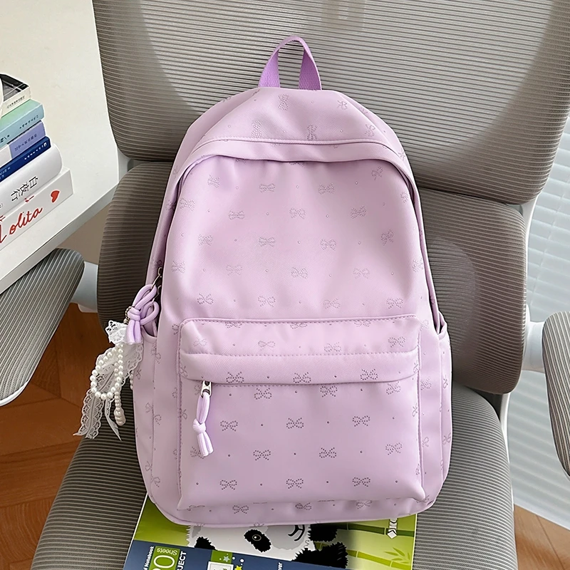 Oxford Sweet Pastel Bow Print Backpack Girls Lace Pearl Bow Student School Bag Lightweight Large Capacity Travel Backpack
Oxford Sweet Pastel Bow Print Backpack Girls Lace Pearl Bow Student School Bag Lightweight Large Capacity Travel Backpack