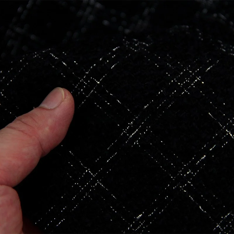 Winter Thi Weave Woolen Suit Jaet Fabric Bla Plaid Silver Tead Line Small Fraance Sle Handmade DIY Home Sponge Pad
Winter Thi Weave Woolen Suit Jaet Fabric Bla Plaid Silver Tead Line Small Fraance Sle Handmade DIY Home Sponge Pad