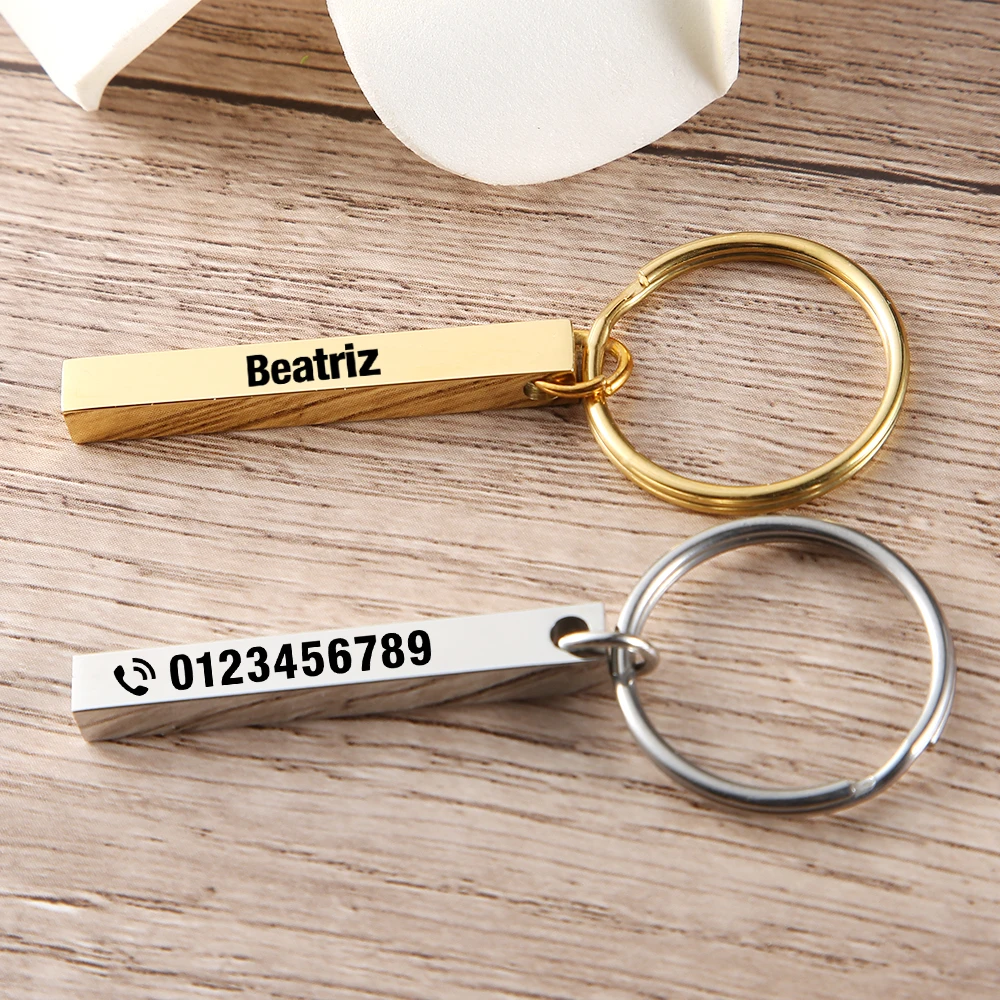 Custom Engraved Phone Number Keychain-Vertical 3D Bar Key Chain-Stainless Steel Key Rings-Name/Text/Image Engraved Keychain
Custom Engraved Phone Number Keychain-Vertical 3D Bar Key Chain-Stainless Steel Key Rings-Name/Text/Image Engraved Keychain