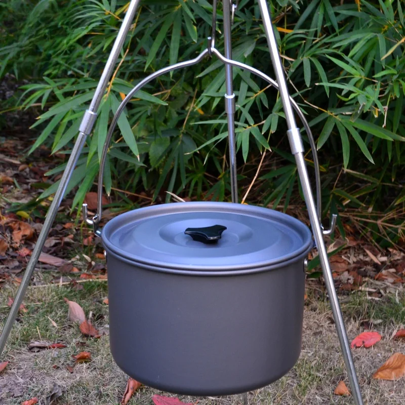 Aluminum Alloy Outdoor Tripod BBQ ill Pot Holder Cam Cooking Utensils Suitable for Pot Use Cample Brand
Aluminum Alloy Outdoor Tripod BBQ ill Pot Holder Cam Cooking Utensils Suitable for Pot Use Cample Brand