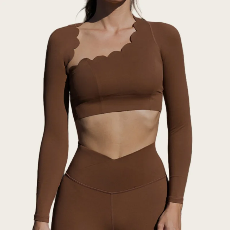 Diagonal Shoulder Hollow Irregular Long Sleeved High Elastic Slimming Breathable Quick Drying Pilates Training and Fitness Top
Diagonal Shoulder Hollow Irregular Long Sleeved High Elastic Slimming Breathable Quick Drying Pilates Training and Fitness Top