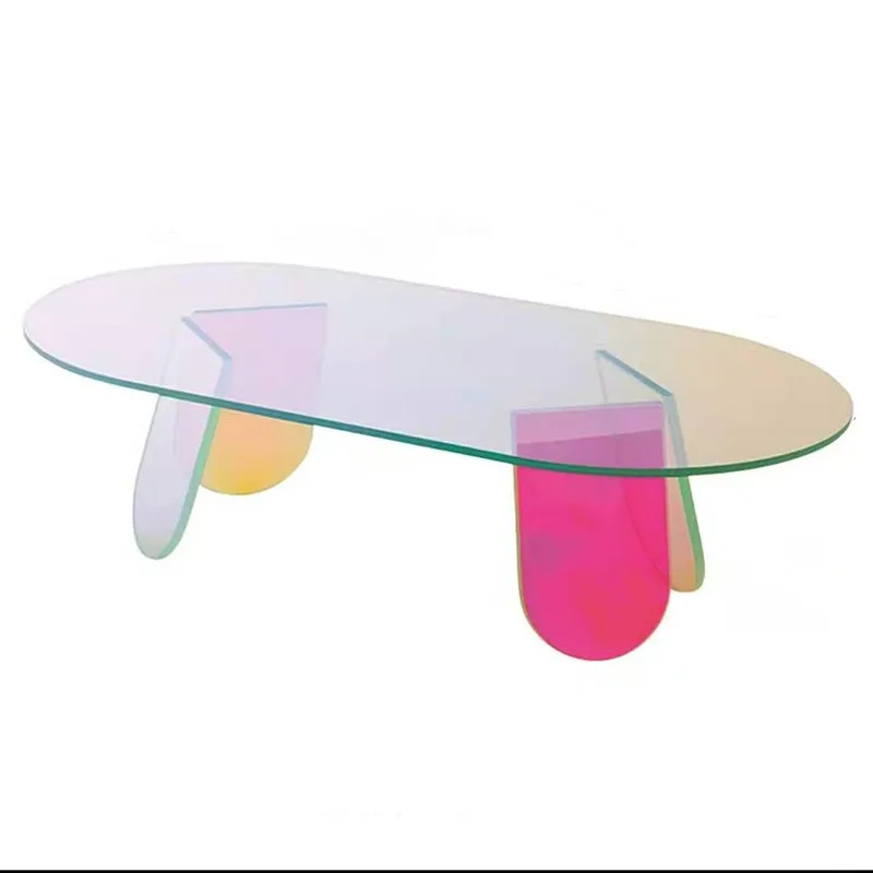 Акриловый красочный журнальный столик с постепенным изменением, круглый радужный столик, модный кофейный столик с акриловыми краями
Акриловый красочный журнальный столик с постепенным изменением, круглый радужный столик, модный кофейный столик с акриловыми краями