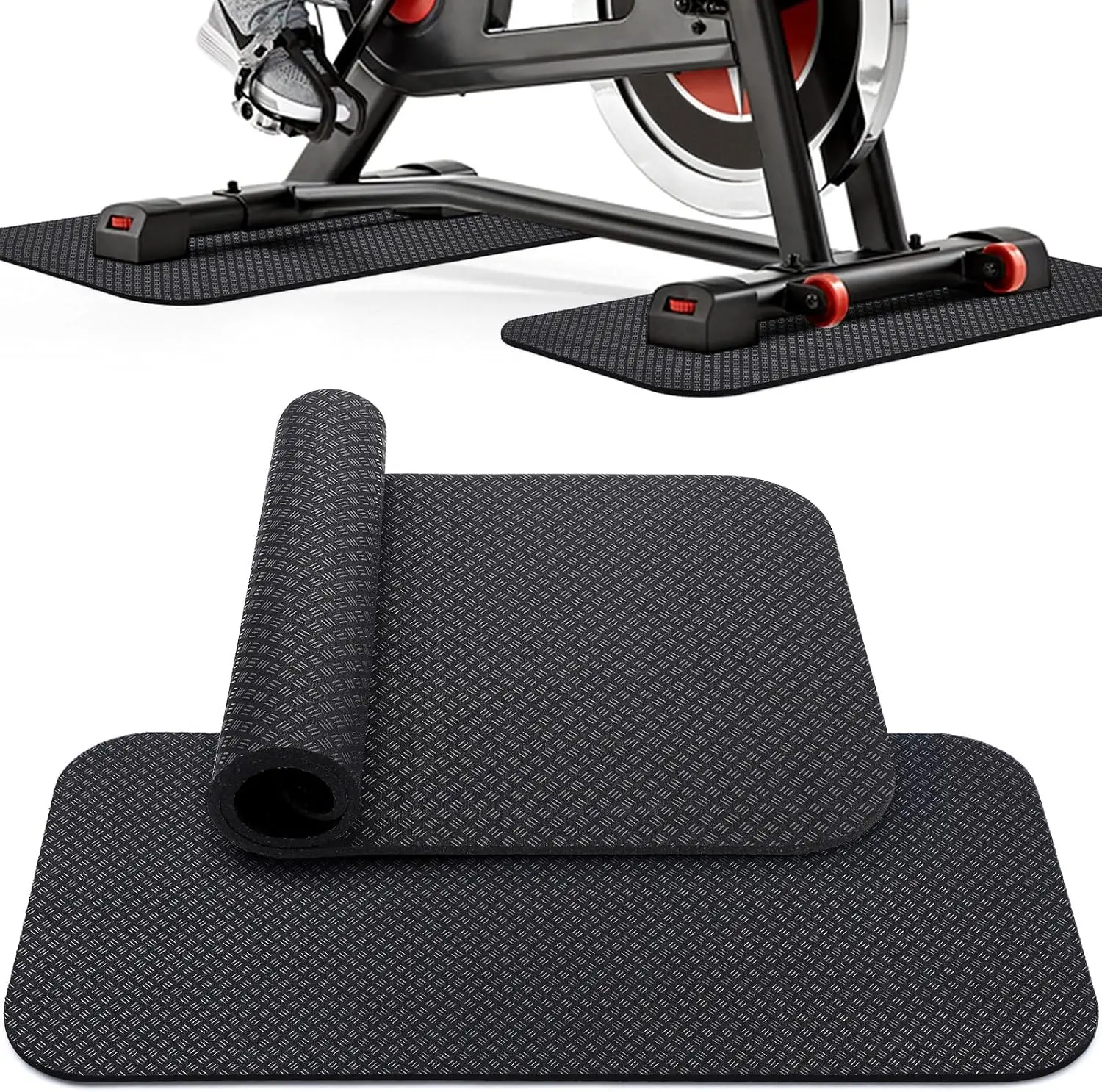 2-Pack Non-Slip Exercise Mat for Peloton Bike, Rowing Machine & Home Gym - 5mm Thick, Protects Floors
2-Pack Non-Slip Exercise Mat for Peloton Bike, Rowing Machine & Home Gym - 5mm Thick, Protects Floors