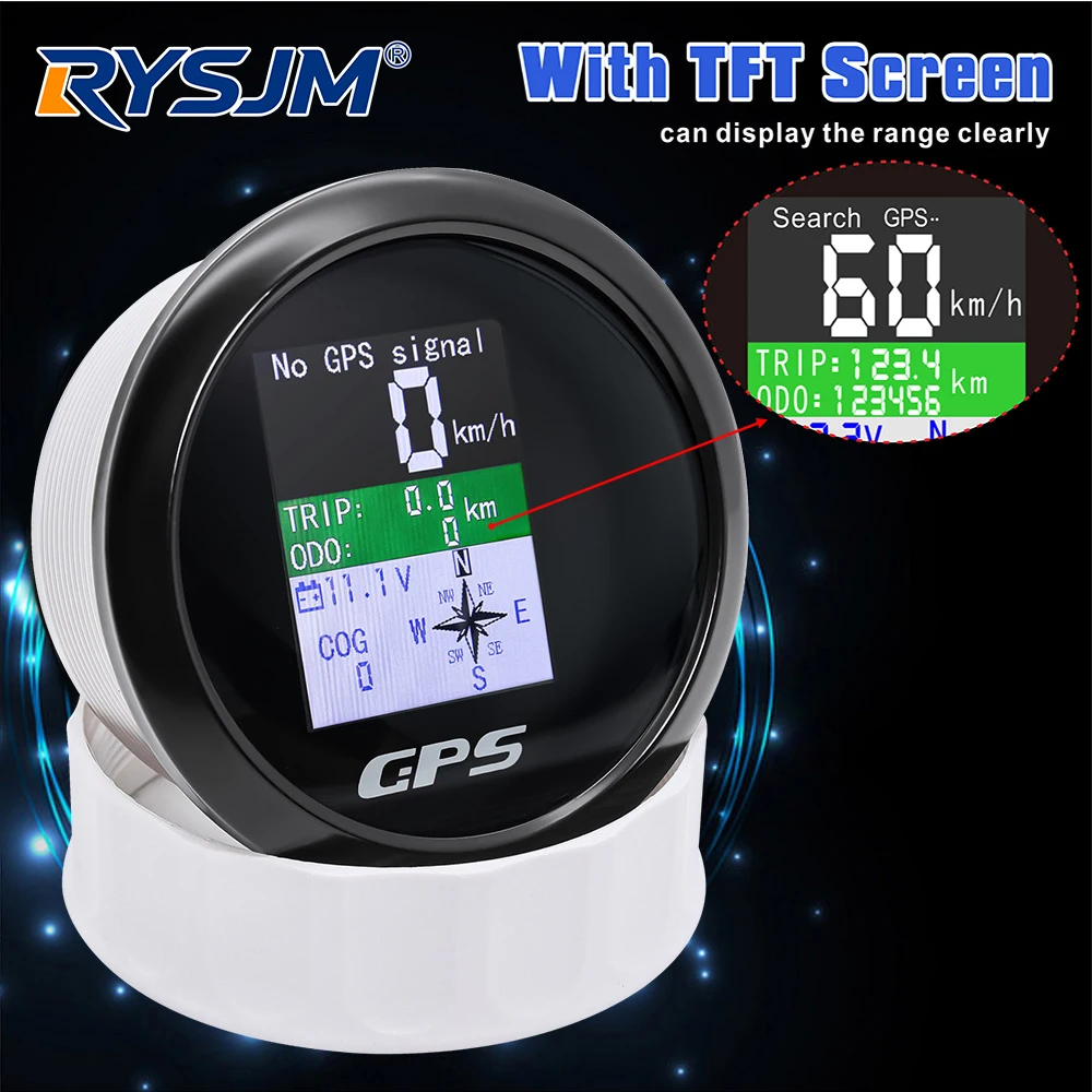 85mm Digital GPS Speedometer Odometer with GPS Antenna TFT Screen Waterproof Voltmeter Universal for 12V 24V Car Boat Motorcycle
85mm Digital GPS Speedometer Odometer with GPS Antenna TFT Screen Waterproof Voltmeter Universal for 12V 24V Car Boat Motorcycle