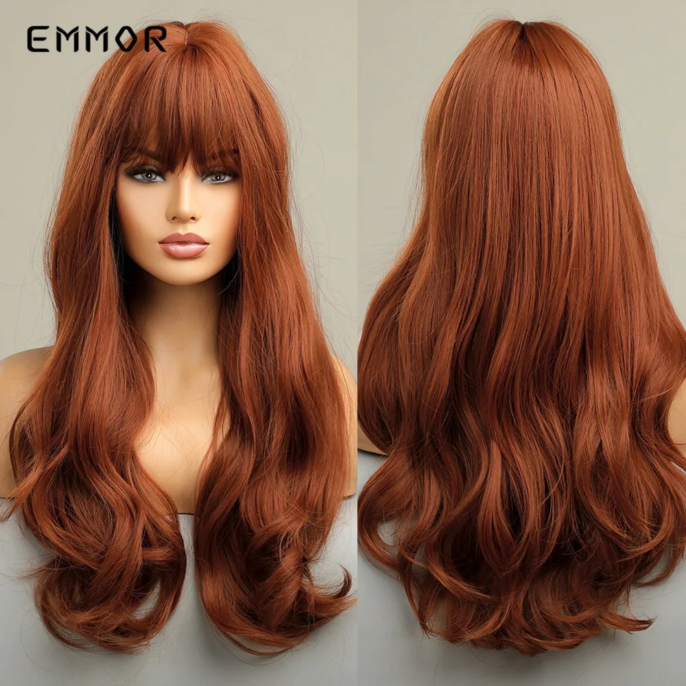 Emmor Synthetic Natural Dark Brown Water Wavy Wigs with Bangs Dark Brown Wave Hair Wig for Women Heat Resistant Fiber Hair Wig
Emmor Synthetic Natural Dark Brown Water Wavy Wigs with Bangs Dark Brown Wave Hair Wig for Women Heat Resistant Fiber Hair Wig