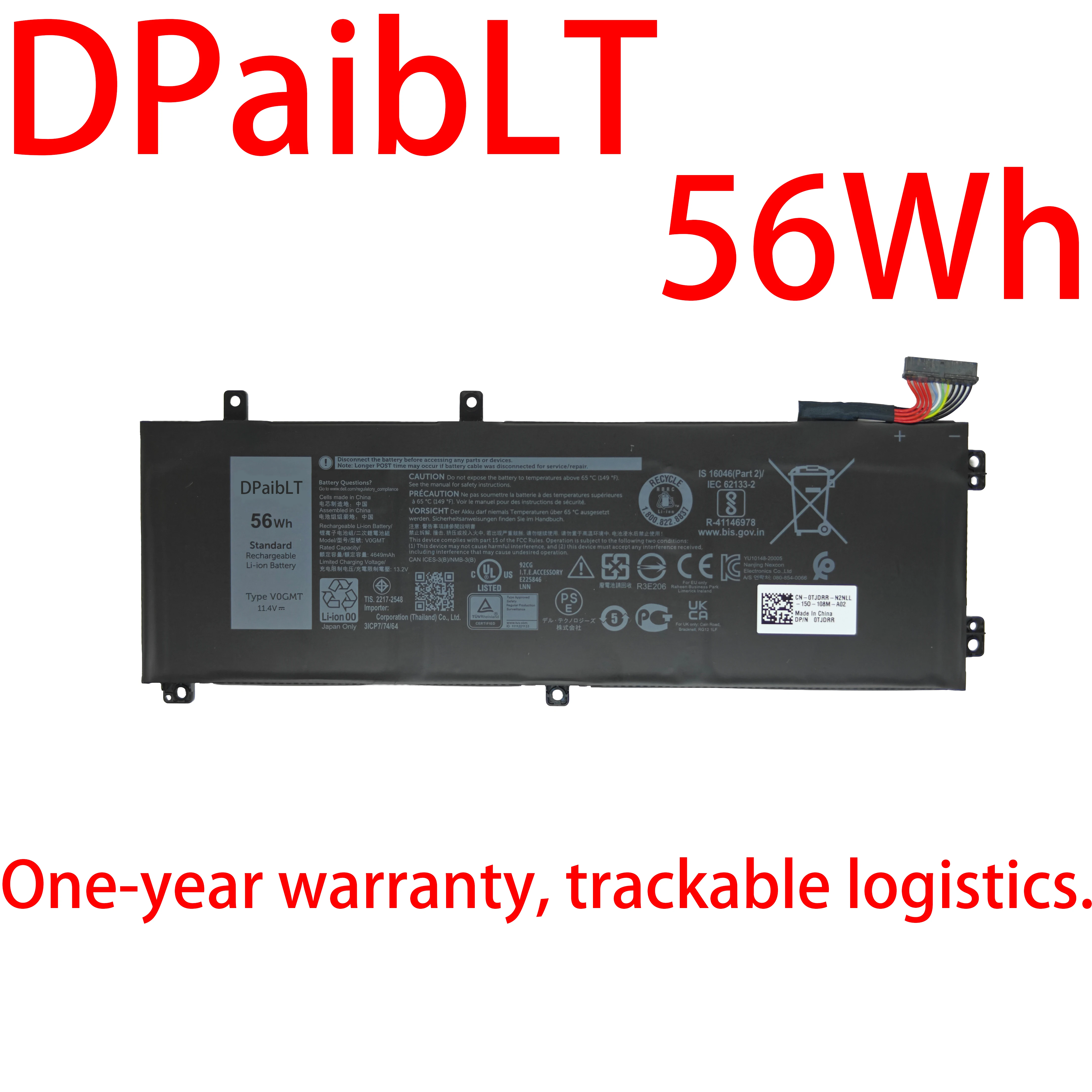 DPaibLT 56Wh V0GMT 4K1VM LAPTOP Replacement battery For Dell G7 17 7700 P46E Vostro 7500 Inspiron 7500 7501 7591 Precision 5540
DPaibLT 56Wh V0GMT 4K1VM LAPTOP Replacement battery For Dell G7 17 7700 P46E Vostro 7500 Inspiron 7500 7501 7591 Precision 5540