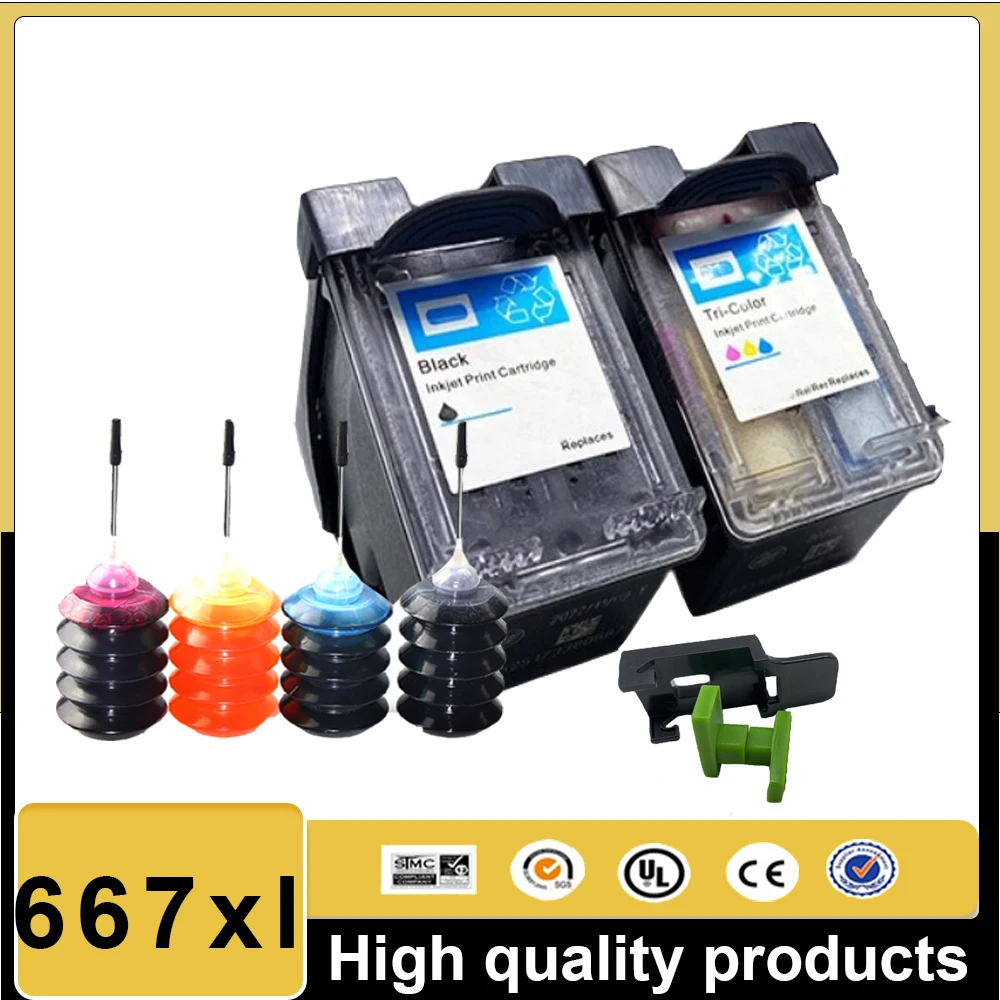 Vilaxh For HP 667xl 667 Ink Cartridge for HP667 667 xl DeskJet Ink Advantage 1275 2374 2375 2376 2775 2776 6475 6476 printer
Vilaxh For HP 667xl 667 Ink Cartridge for HP667 667 xl DeskJet Ink Advantage 1275 2374 2375 2376 2775 2776 6475 6476 printer