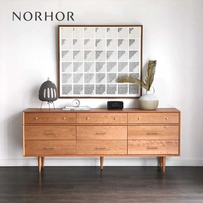 Solid wood nine-chest cabinet retro simple cherry wood oak storage side cabinet all solid wood
Solid wood nine-chest cabinet retro simple cherry wood oak storage side cabinet all solid wood