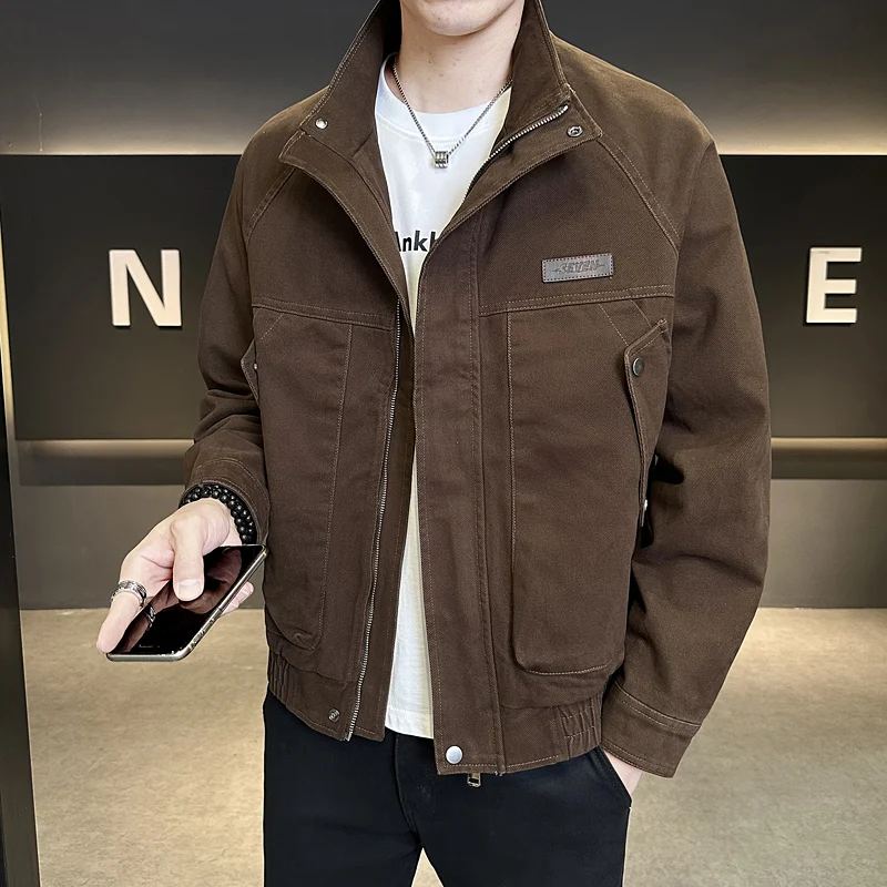 Casual Sli Men's Stand Collar Jaet Coat Spring Autumn Faion Trend New Model Haome Workwear Sle Polyester Cotton ...
Casual Sli Men's Stand Collar Jaet Coat Spring Autumn Faion Trend New Model Haome Workwear Sle Polyester Cotton ...