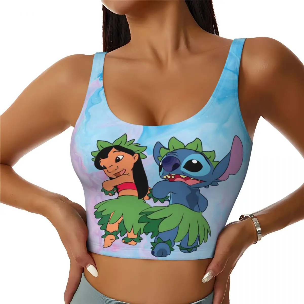Женские спортивные бюстгальтеры Lilo & Stitch Hula для танцев, ударопрочные укороченные топы на бретелях для тренировок в тренажерном зале и бега
Женские спортивные бюстгальтеры Lilo & Stitch Hula для танцев, ударопрочные укороченные топы на бретелях для тренировок в тренажерном зале и бега