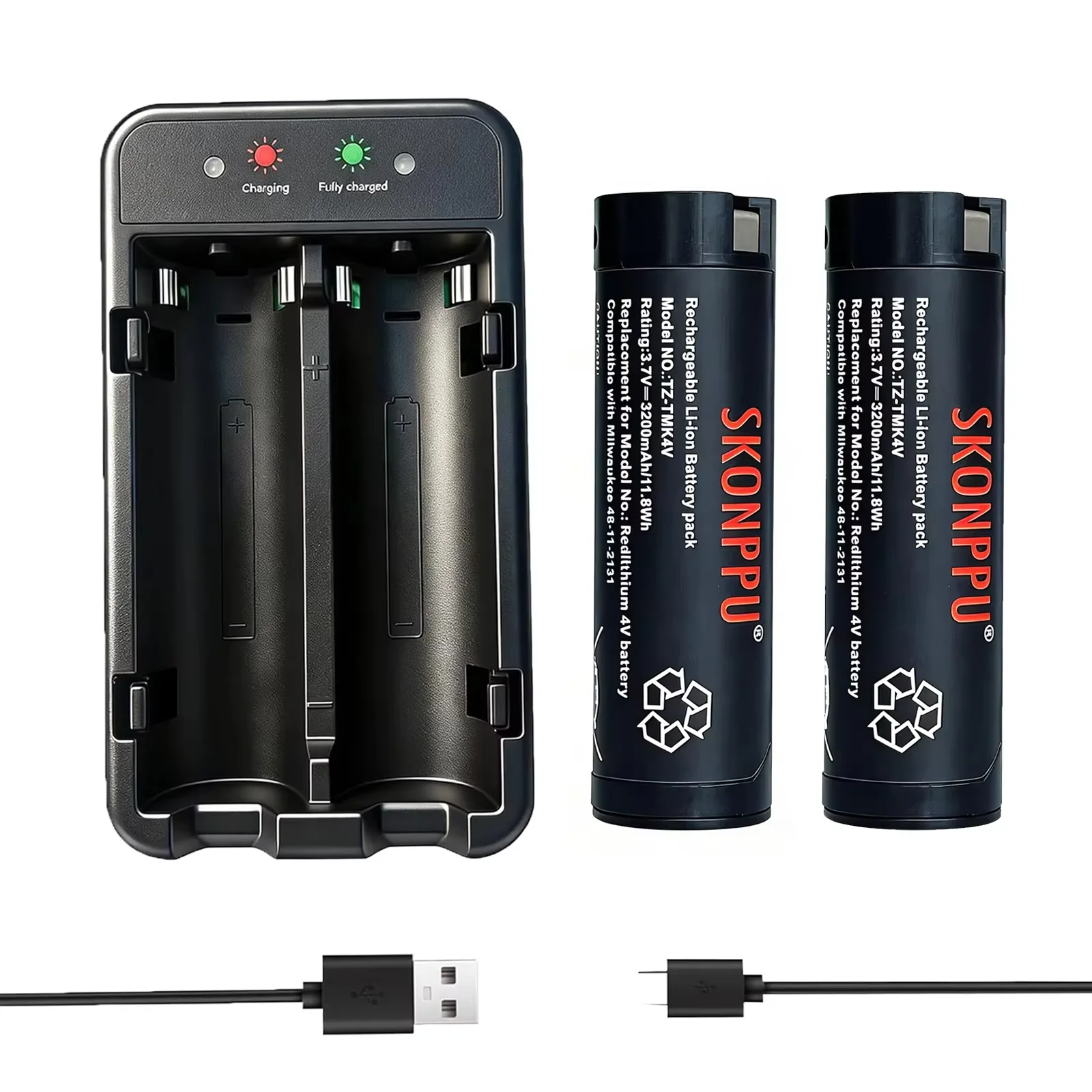 For Milwaukee 48-11-2131 4V 3200mAh REDLITHIUM Rechargeable battery with Charger Compatible with Milwaukee Headlamp Flashlight
For Milwaukee 48-11-2131 4V 3200mAh REDLITHIUM Rechargeable battery with Charger Compatible with Milwaukee Headlamp Flashlight