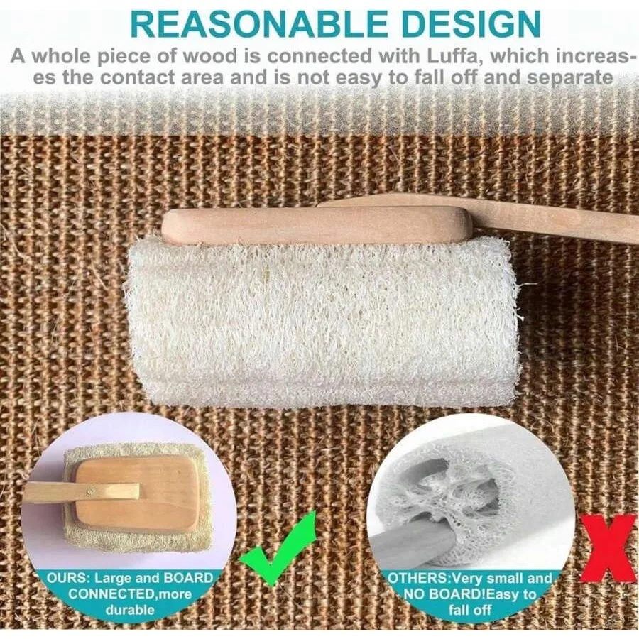 【New style】2 Pack Natural Exfoliating Loofah Luffa Loofa Bath Brush On A Stick - With Long Wooden Handle Back Brush For Men and
【New style】2 Pack Natural Exfoliating Loofah Luffa Loofa Bath Brush On A Stick - With Long Wooden Handle Back Brush For Men and