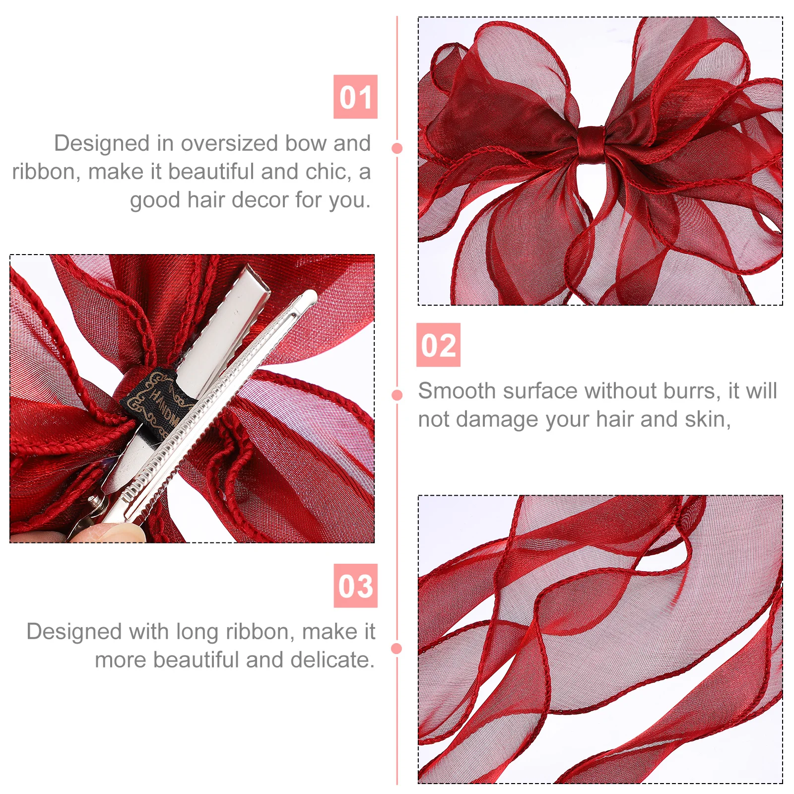 Oversized Bow Hairpin Ribbon Fabric Three Layer Wedding Ceremony Clip Girl Bow knot Hair Accessories For Styling
Oversized Bow Hairpin Ribbon Fabric Three Layer Wedding Ceremony Clip Girl Bow knot Hair Accessories For Styling