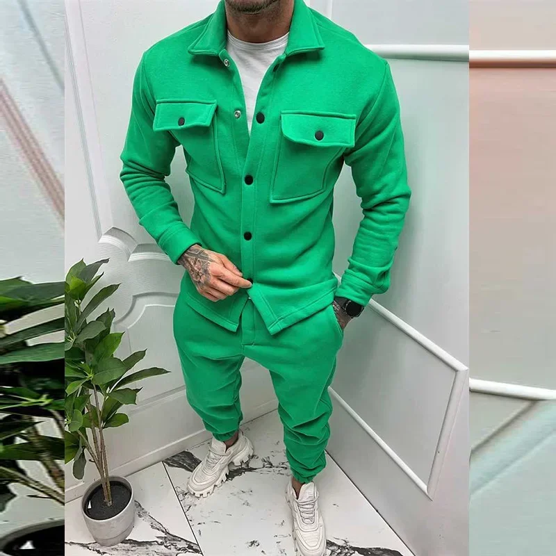 Men Set Autumn Fashion Jacket and Pants Two Piece Set Men's Suits New Trend Solid Color Fashion Large Size Ropa Para Hombre
Men Set Autumn Fashion Jacket and Pants Two Piece Set Men's Suits New Trend Solid Color Fashion Large Size Ropa Para Hombre