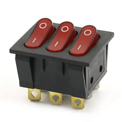 Solder 9 Pin Three SPST ON/OFF 2 Position 3-Button Rocker Switch
Solder 9 Pin Three SPST ON/OFF 2 Position 3-Button Rocker Switch