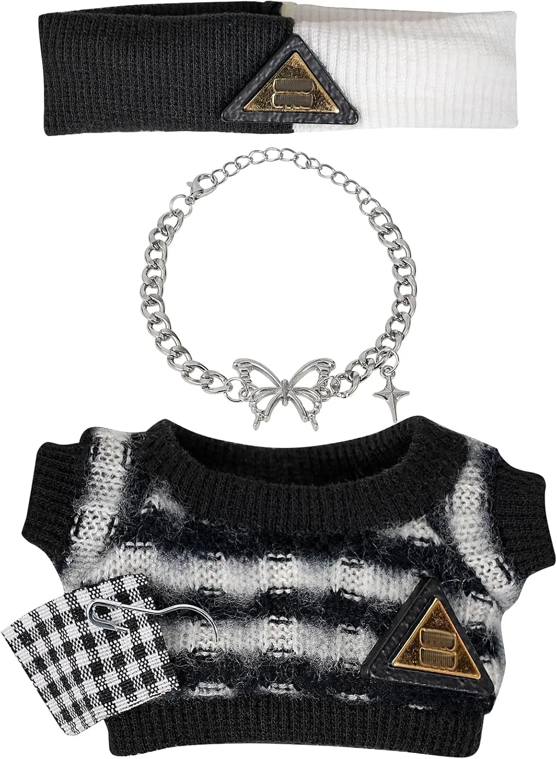 HDJY 17cm & 10cm Doll Clothes Set Black and White Stripes, Striped, Cartoon, Animal Theme, Includes Sweater, Headband, Necklace
HDJY 17cm & 10cm Doll Clothes Set Black and White Stripes, Striped, Cartoon, Animal Theme, Includes Sweater, Headband, Necklace