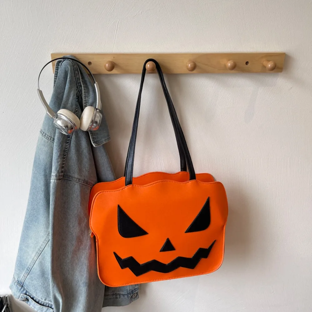 Funny Gothic Halloween Tote Bag Large Capacity Quirky Pumpkin Shoulder Bag Creative Pu Leather Demon Messenger Bag Outing
Funny Gothic Halloween Tote Bag Large Capacity Quirky Pumpkin Shoulder Bag Creative Pu Leather Demon Messenger Bag Outing