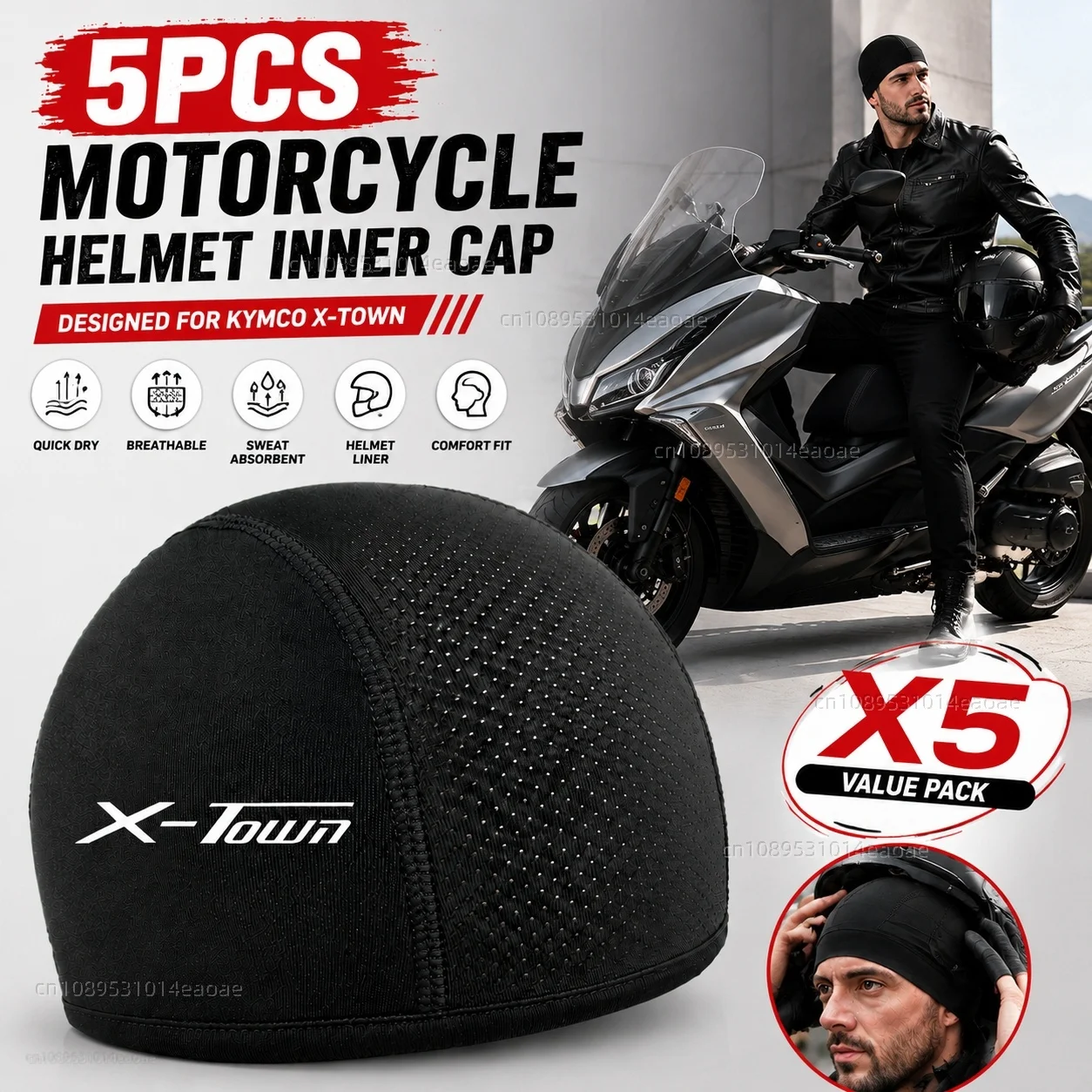 5pcs Motorcycle Helmet Inner Cap Hat Quick Dry Breathable Hat Racing Cap Moto Riding Thin Beanie For KYMCO X-TOWN125i X-TOWN300i
5pcs Motorcycle Helmet Inner Cap Hat Quick Dry Breathable Hat Racing Cap Moto Riding Thin Beanie For KYMCO X-TOWN125i X-TOWN300i