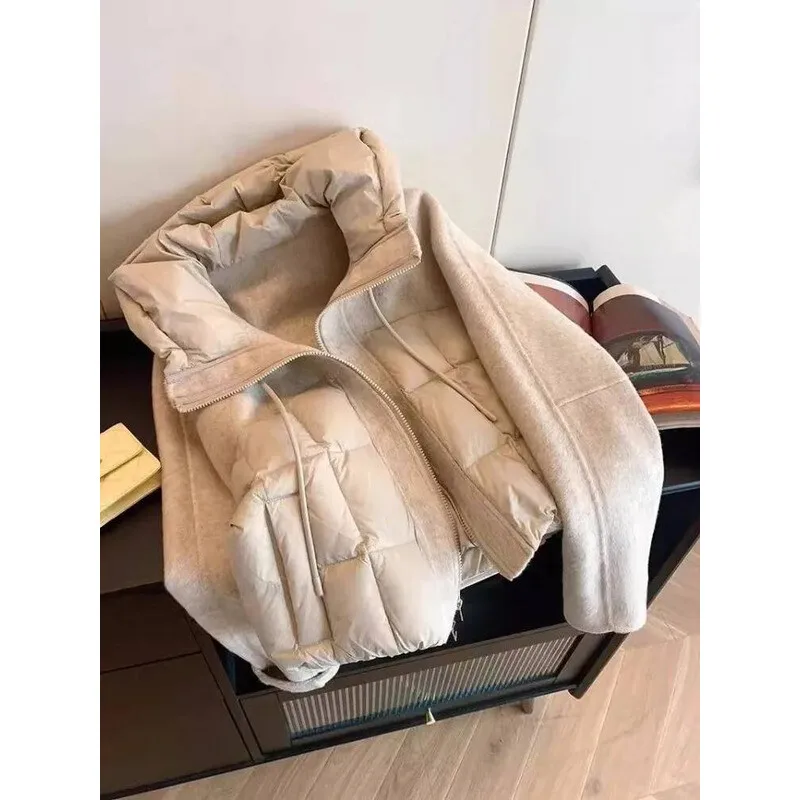 Fashion High Quality Woolen Patchwork Hoodie Jackets Winter Lazy Thicked Warm Coat Women 2025 New All-Match Casual Tops
Fashion High Quality Woolen Patchwork Hoodie Jackets Winter Lazy Thicked Warm Coat Women 2025 New All-Match Casual Tops