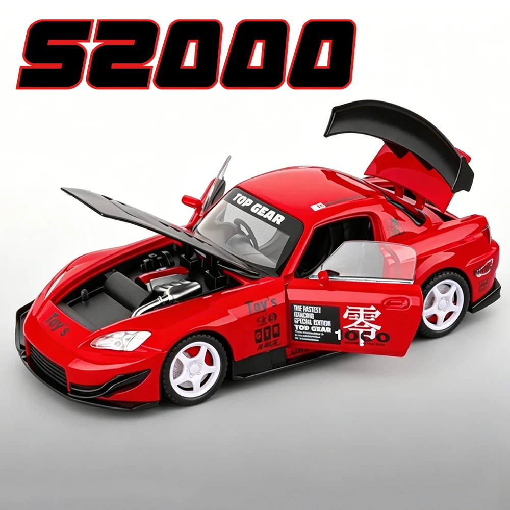 1:22 Scale Honda S2000 P1GTR Sports Car Model Toy Front Wheel Steering Shock Absorption Supercar Models for Kids Presents
1:22 Scale Honda S2000 P1GTR Sports Car Model Toy Front Wheel Steering Shock Absorption Supercar Models for Kids Presents