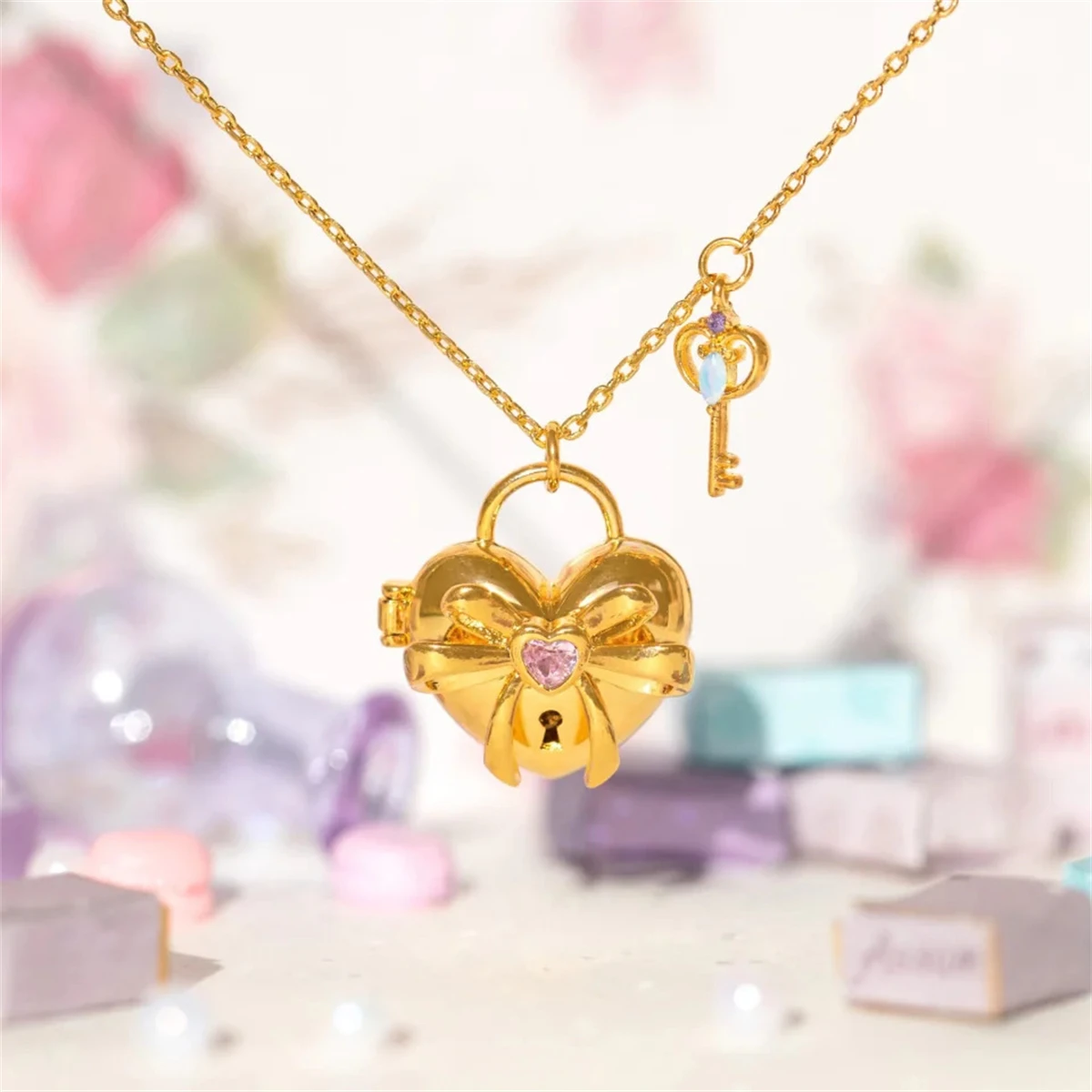 New Butterfly Knot Fairy Love Key Guardian Opening and Closing Album Cute Style Necklace Gold Plated Women's Gift
New Butterfly Knot Fairy Love Key Guardian Opening and Closing Album Cute Style Necklace Gold Plated Women's Gift