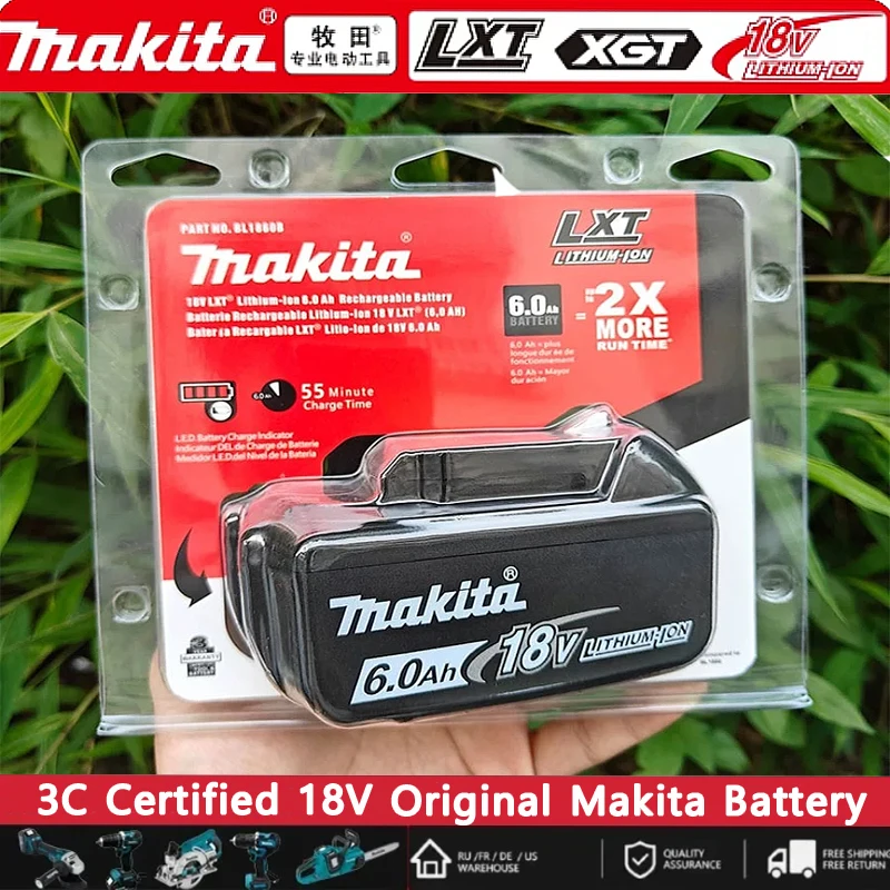3C certified 18V Makita 3Ah/6Ah/5Ah batteries for 18V Makita power tools BL1830B BL1850B BL1860B BL1860 lithium batteries
3C certified 18V Makita 3Ah/6Ah/5Ah batteries for 18V Makita power tools BL1830B BL1850B BL1860B BL1860 lithium batteries