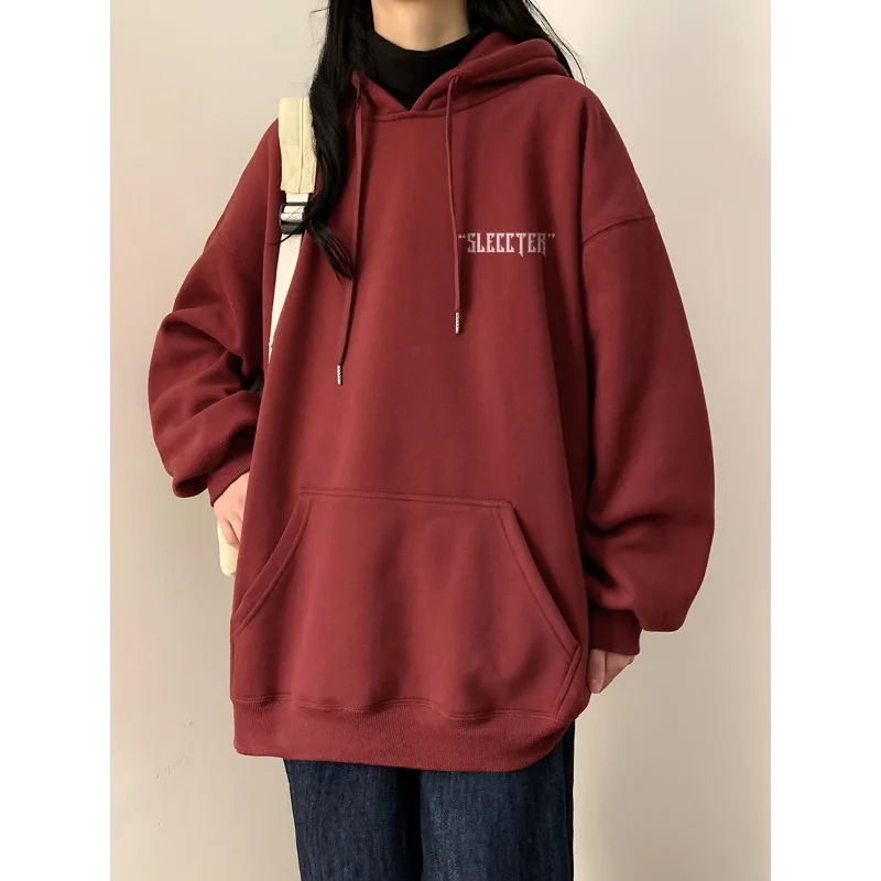 Spring Autumn Women's Pullover Hooded Drawstring Solid Pockets Letter Lantern Long Sleeve Sports Hoodies Vintage Fashion Tops
Spring Autumn Women's Pullover Hooded Drawstring Solid Pockets Letter Lantern Long Sleeve Sports Hoodies Vintage Fashion Tops