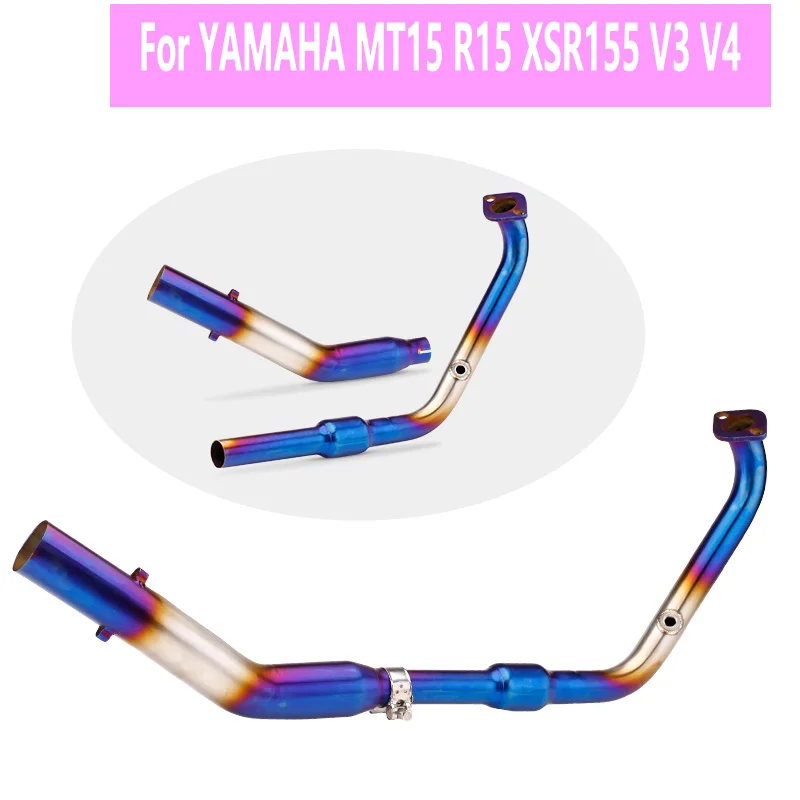 For Yamaha MT15 R15 V3 V4 Motorcycle Exhaust Full Systems Stainless Steel Pipe Header Pipe 2017-2023 Years
For Yamaha MT15 R15 V3 V4 Motorcycle Exhaust Full Systems Stainless Steel Pipe Header Pipe 2017-2023 Years