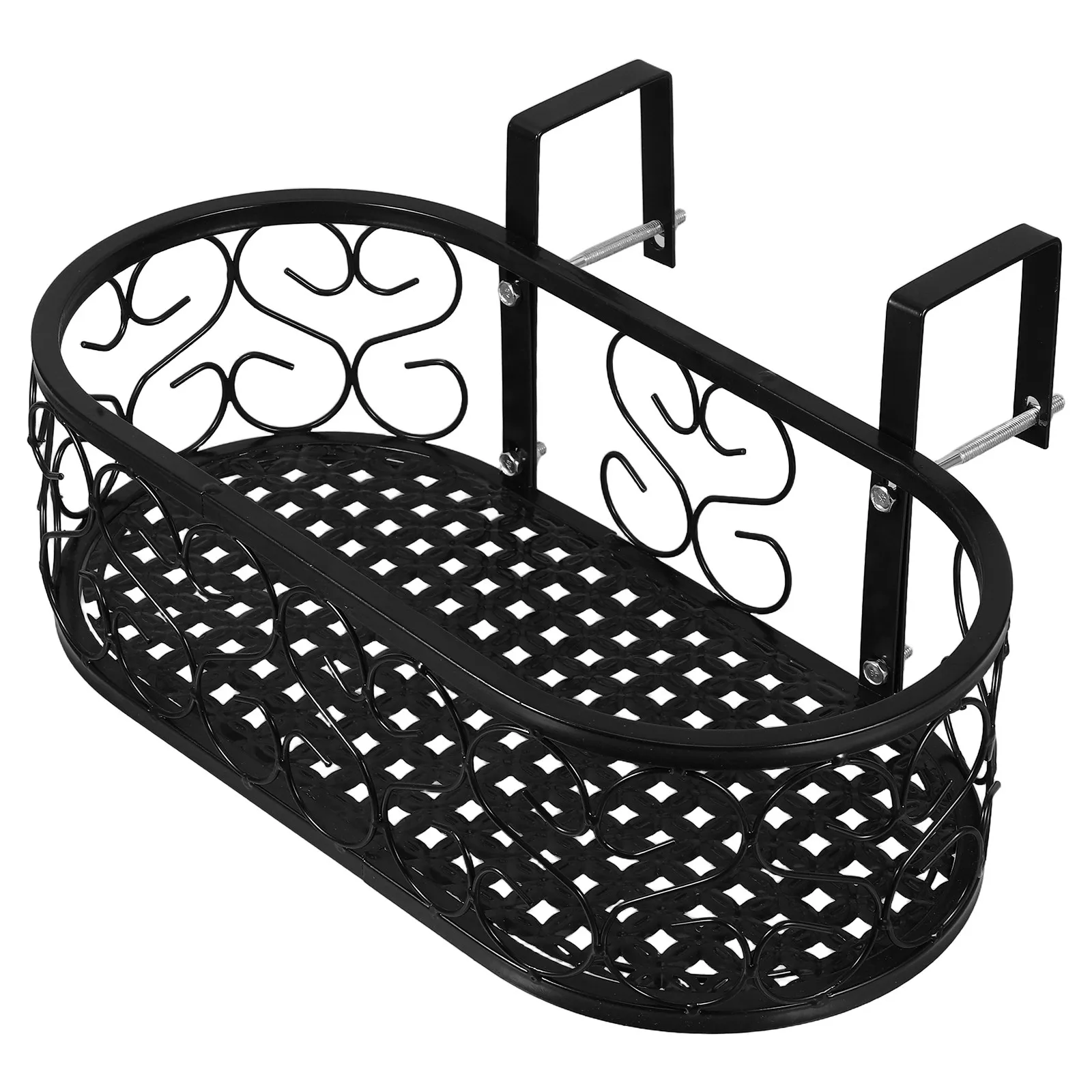 Metal Balcony Railing Hanging Flower Pot Rack Elegant Rounded Corner Design with Intricate Patterns for Outdoor Patio Window
Metal Balcony Railing Hanging Flower Pot Rack Elegant Rounded Corner Design with Intricate Patterns for Outdoor Patio Window