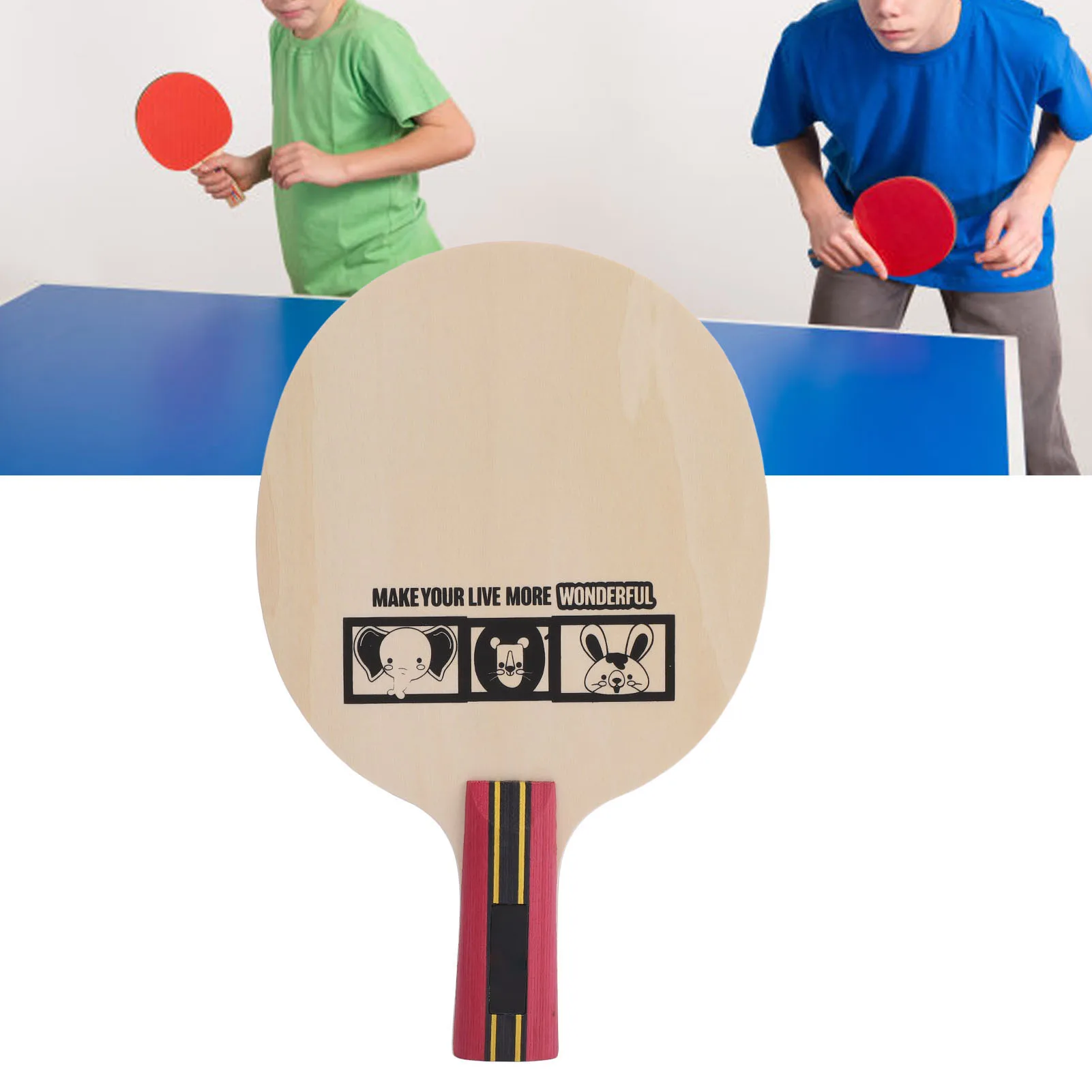 Table Tennis Racket Paddle Table Tennis Equipment for Kids 5 Layers Pure Wood Baseboard Basswood Blue Penhold
Table Tennis Racket Paddle Table Tennis Equipment for Kids 5 Layers Pure Wood Baseboard Basswood Blue Penhold