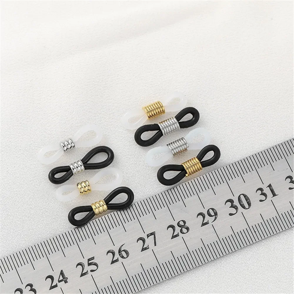 18K Gold Anti Slip Silicone Eyeglass Chain Buckle Handcrafted DIY Neck Hanging Rope Loop Connection Buckle Material Accessories 
18K Gold Anti Slip Silicone Eyeglass Chain Buckle Handcrafted DIY Neck Hanging Rope Loop Connection Buckle Material Accessories
