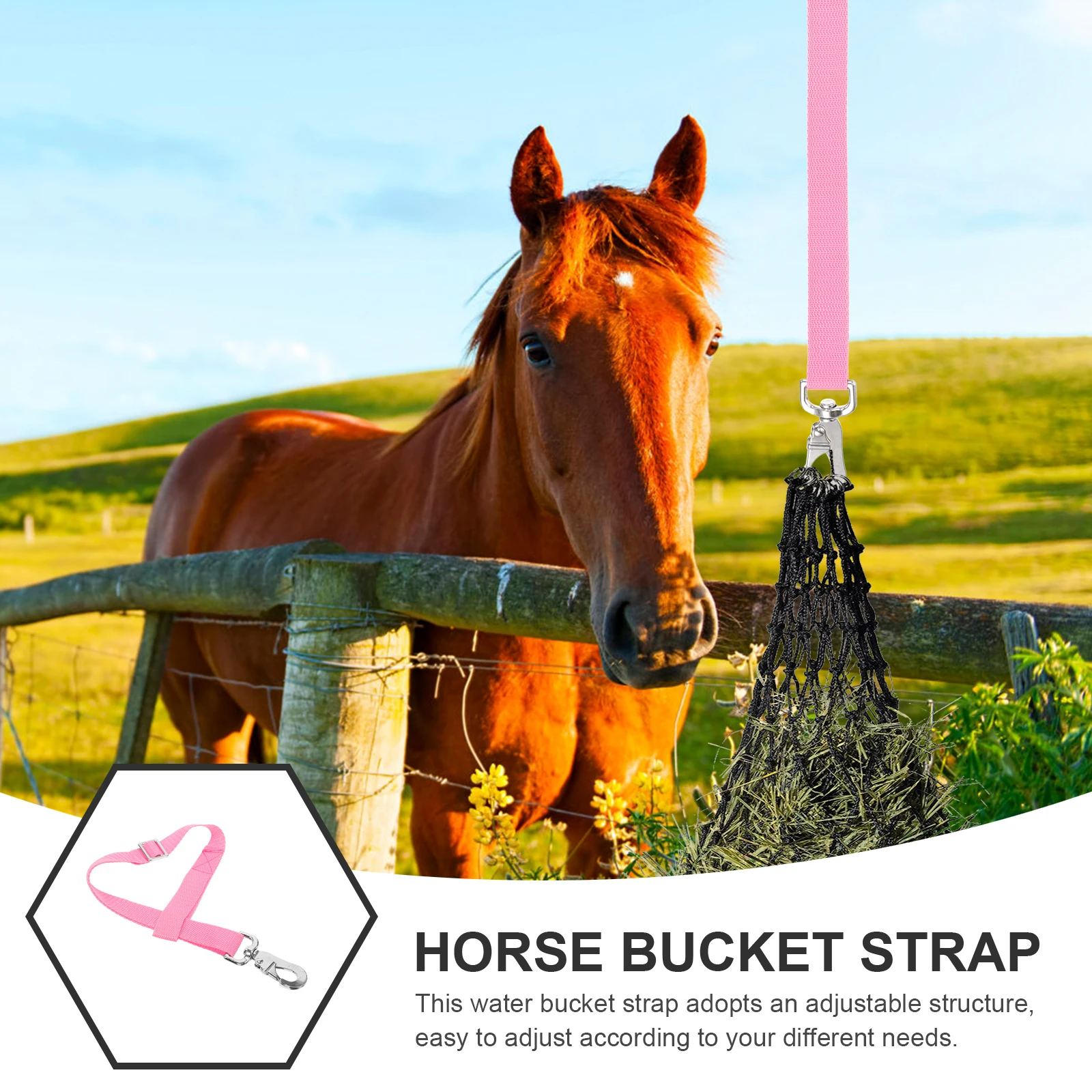 Adjustable Horse Bucket Strap Durable Feeder Hanger For Hay Nets Water Buckets Outdoor Fence Posts Corrals Portable Bucket
Adjustable Horse Bucket Strap Durable Feeder Hanger For Hay Nets Water Buckets Outdoor Fence Posts Corrals Portable Bucket