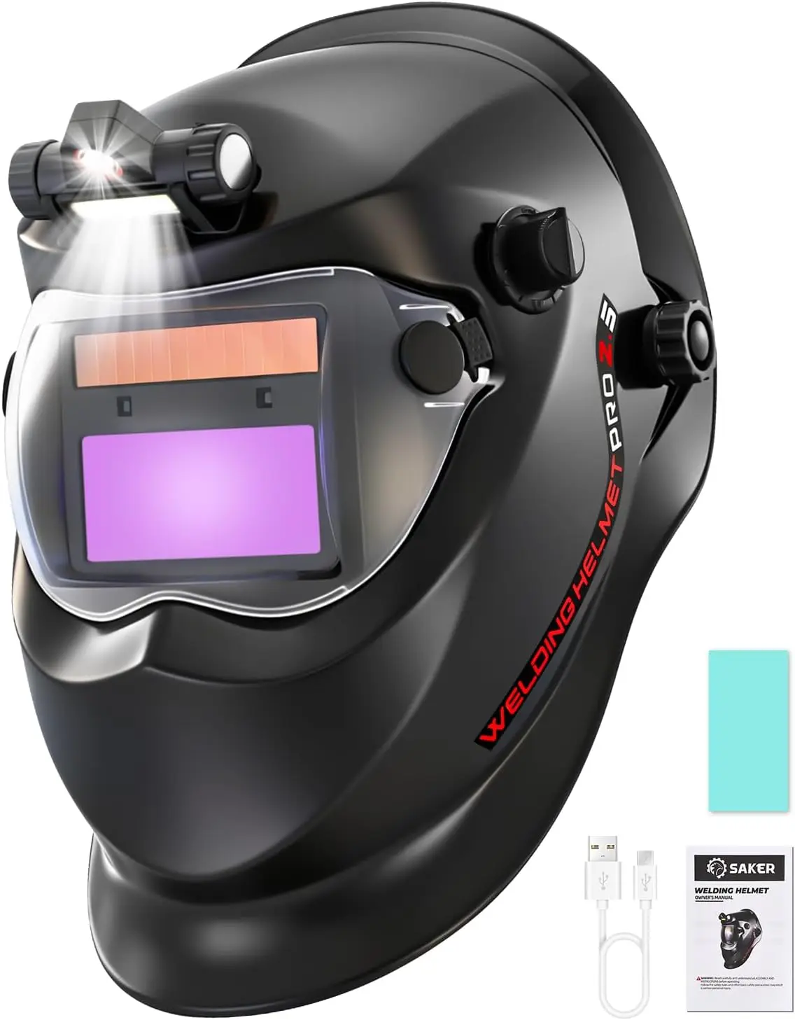 Auto Darkening Welding Helmet,1/1/1/2 Optical Class, True Color View, Solar Powered, Shade 9-13 for MIG TIG Stick Welding
Auto Darkening Welding Helmet,1/1/1/2 Optical Class, True Color View, Solar Powered, Shade 9-13 for MIG TIG Stick Welding