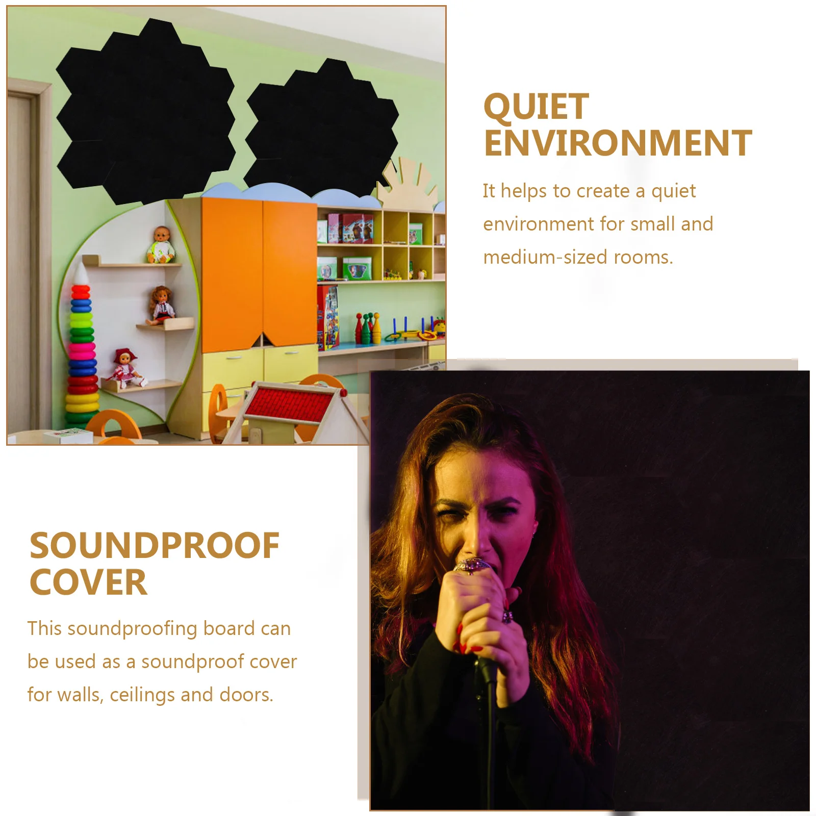 6pcs Soundproofing Acoustic Absorption Board For Wall Ceiling Door Sound Dampening Board Home Studio Gym Office Ktv Supplies
6pcs Soundproofing Acoustic Absorption Board For Wall Ceiling Door Sound Dampening Board Home Studio Gym Office Ktv Supplies