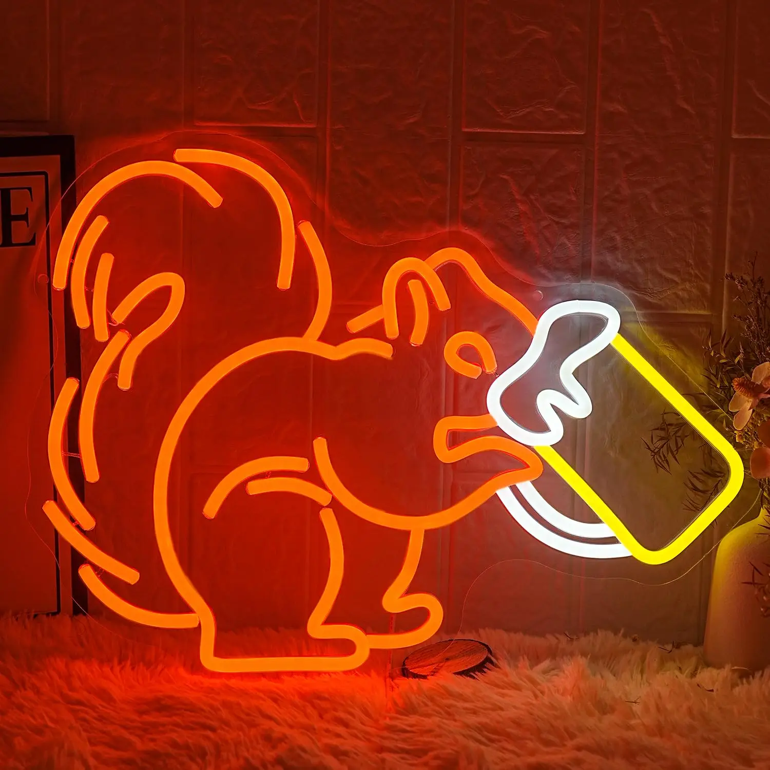 Squirrel Beer Neon Sign Wall Light Dimmable USB Powered Animal Theme Decor for Bar Game Room Kids Room Gifts 
Squirrel Beer Neon Sign Wall Light Dimmable USB Powered Animal Theme Decor for Bar Game Room Kids Room Gifts