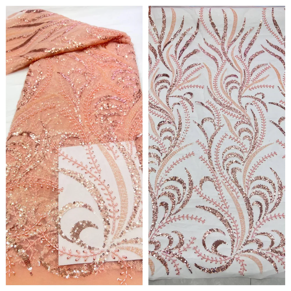 2026 African Beaded Lace Fabric Nigerian Sequins Groom Lace Fabric Wedding Party Dress Sewing High Quality 5 Yards
2026 African Beaded Lace Fabric Nigerian Sequins Groom Lace Fabric Wedding Party Dress Sewing High Quality 5 Yards