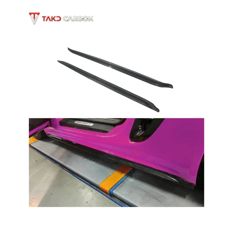 TAKD Carbon Car Data Development Dry Carbon Fiber Side Skirts Extensions for Porsche 718 Boxster Cayman
TAKD Carbon Car Data Development Dry Carbon Fiber Side Skirts Extensions for Porsche 718 Boxster Cayman