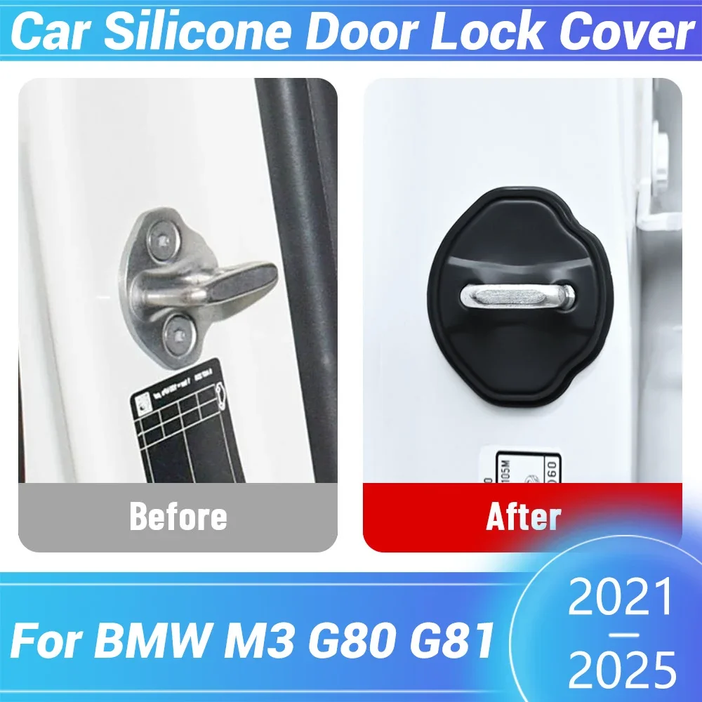 For BMW M3 G80 G81 2021-2025 Car Door Latch Anti-collision Automotive Door Lock Silicone Buckle Protector Cover Accessories
For BMW M3 G80 G81 2021-2025 Car Door Latch Anti-collision Automotive Door Lock Silicone Buckle Protector Cover Accessories