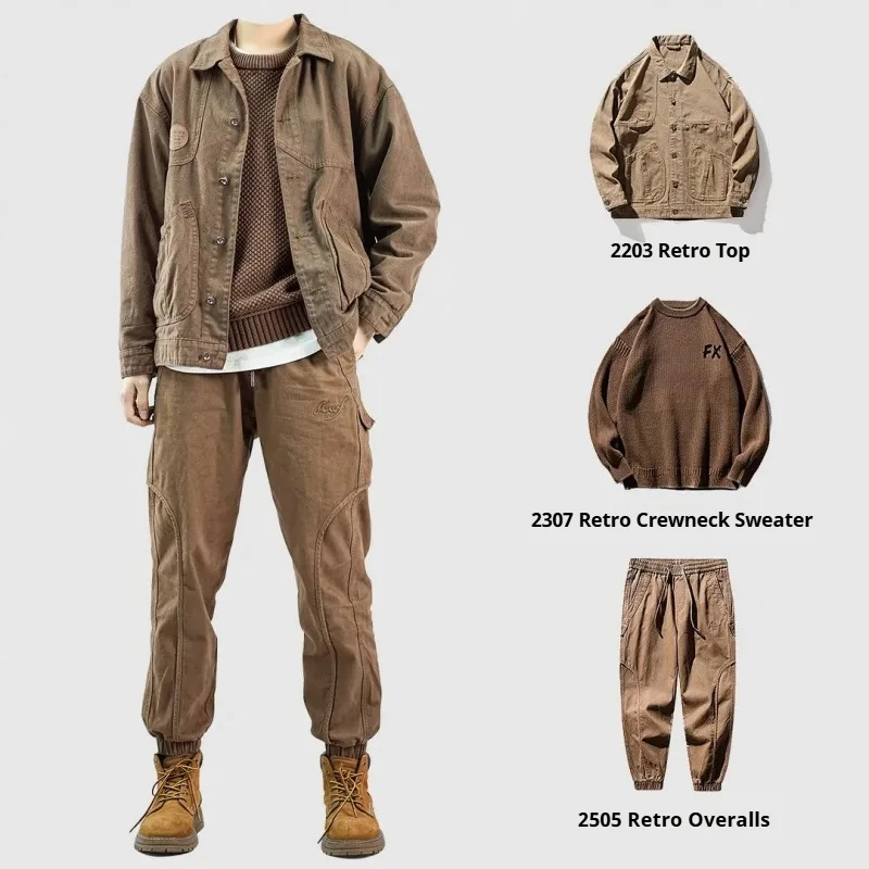 Men's Sports Suit Retro Work Clothes Three-piece Heavy-duty Jacket Casual Outdoor Leisure Workwear Complete Set
Men's Sports Suit Retro Work Clothes Three-piece Heavy-duty Jacket Casual Outdoor Leisure Workwear Complete Set