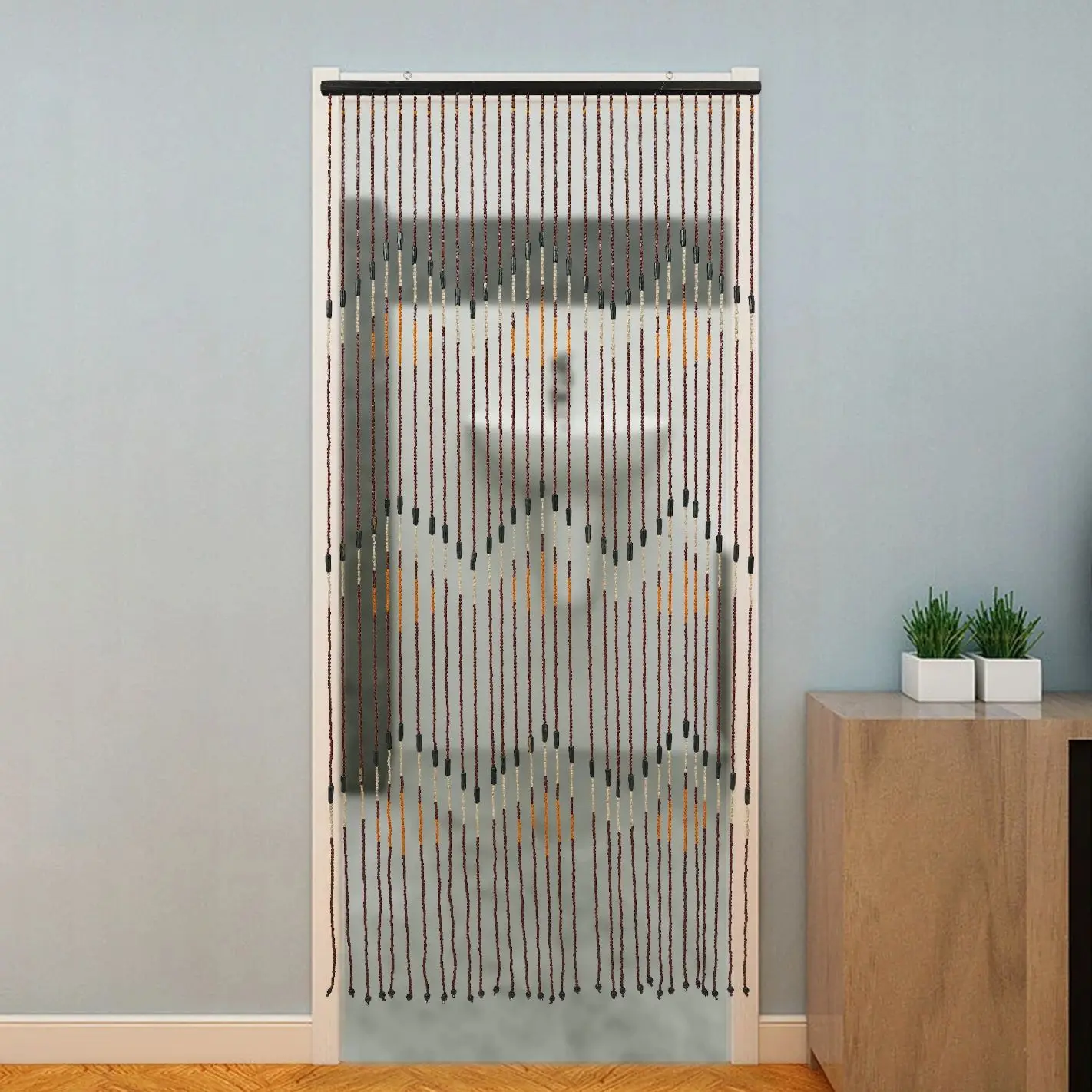90*195cm Door Beaded Curtain Bamboo Wood Beaded Curtain Doorway Bead String Curtain for Porches Corridors
90*195cm Door Beaded Curtain Bamboo Wood Beaded Curtain Doorway Bead String Curtain for Porches Corridors