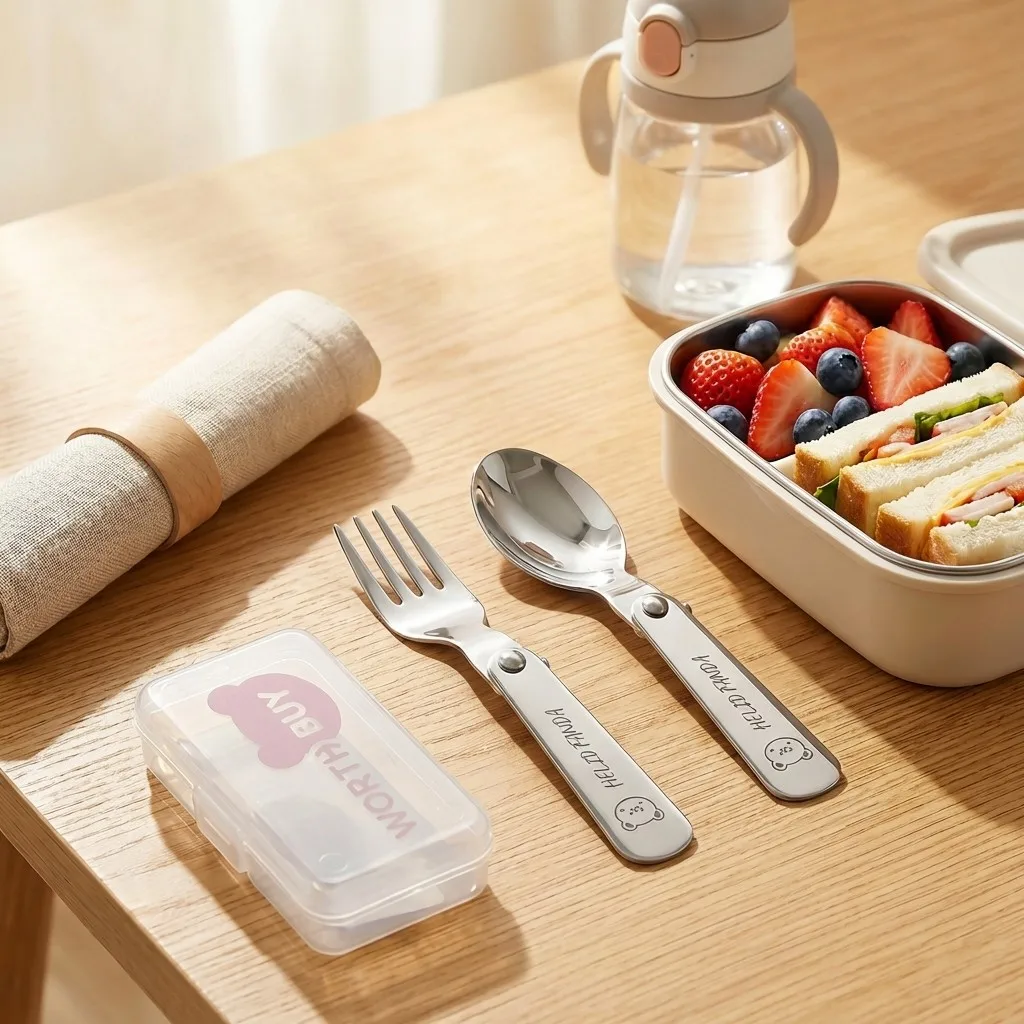 3Pcs/Set 304 Stainless Steel Folding Cutlery With Box Cute Outdoor Portable Dinnerware Set Dishwasher Safe Foldable Tableware
3Pcs/Set 304 Stainless Steel Folding Cutlery With Box Cute Outdoor Portable Dinnerware Set Dishwasher Safe Foldable Tableware