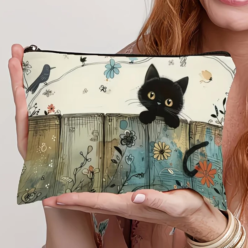 Multi Style Cat Printed Canvas Bag With Zipper Hand-Held Coin Purse Cosmetics Storage Fade-Resistant Cosmetic Bag Gift Friends
Multi Style Cat Printed Canvas Bag With Zipper Hand-Held Coin Purse Cosmetics Storage Fade-Resistant Cosmetic Bag Gift Friends