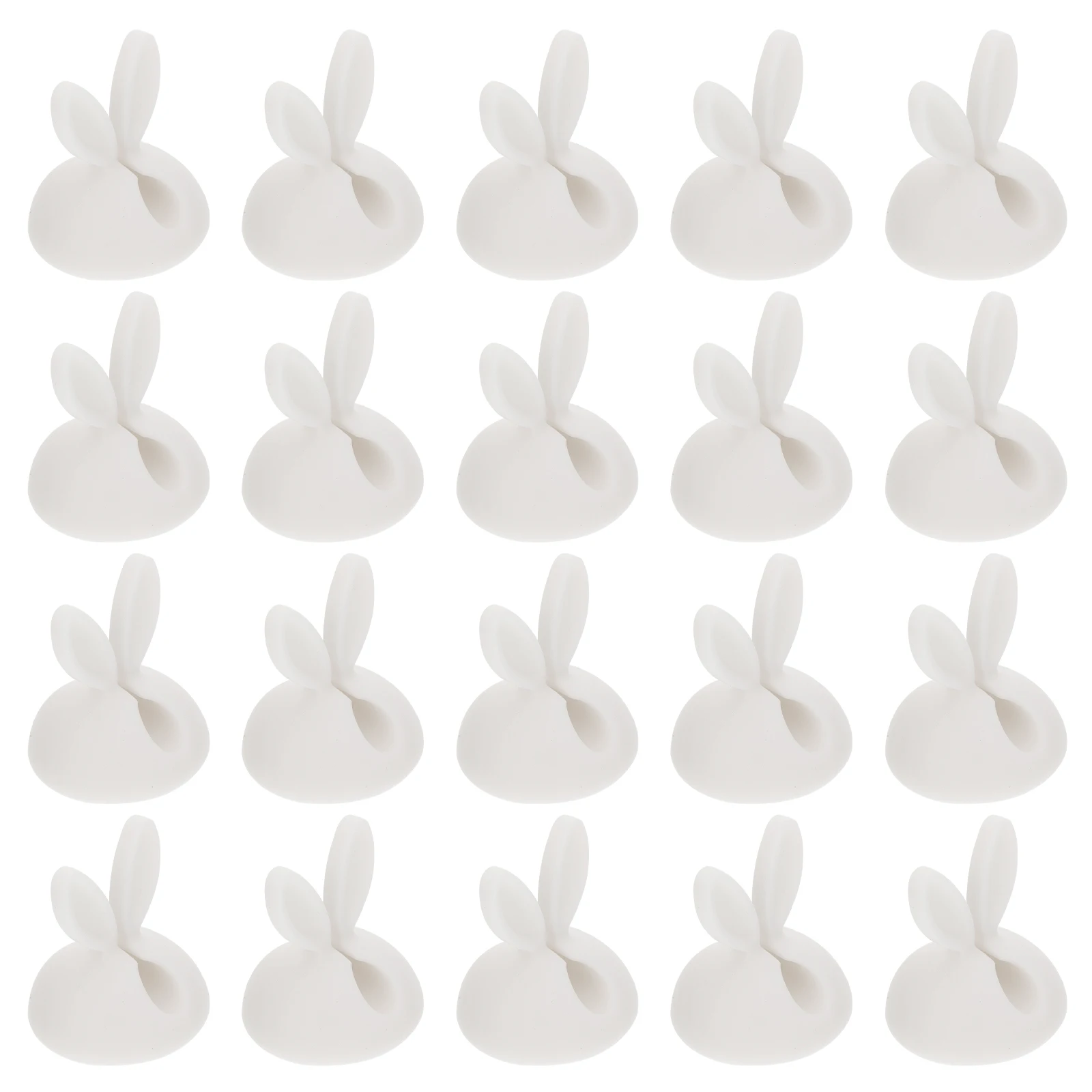20 White Desktop Cable Wire ganizers Single Hole Holder Clips for Cords Tie Bracket TPR Durable Rabbit Shape Cord
20 White Desktop Cable Wire ganizers Single Hole Holder Clips for Cords Tie Bracket TPR Durable Rabbit Shape Cord