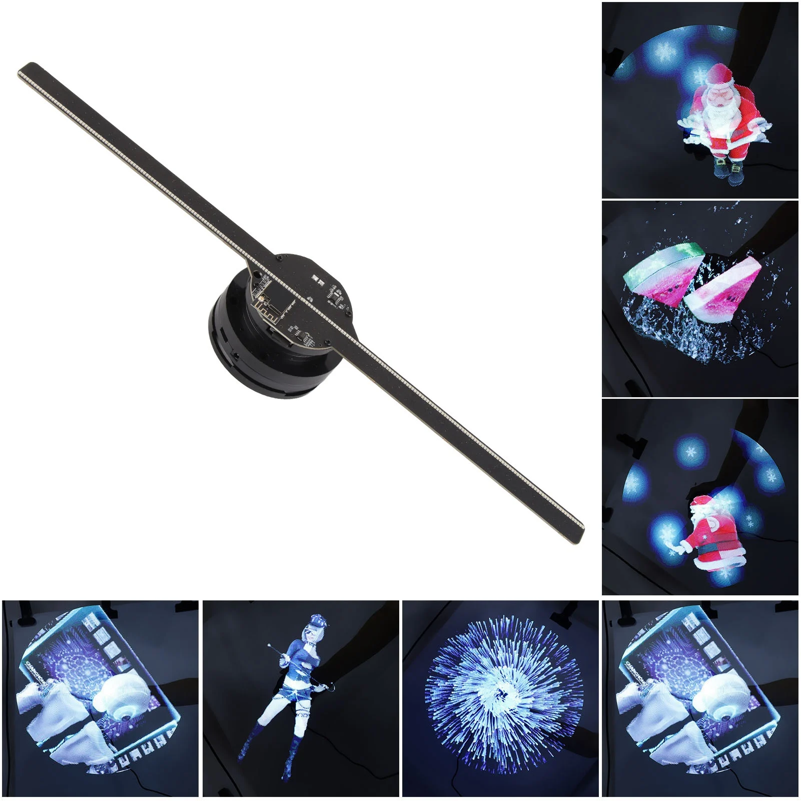 3D Hologram Fan 224 LED Light Beads High Resolution 3D Advertising Player for Business Store Shop Bar Holographic Projector Fan
3D Hologram Fan 224 LED Light Beads High Resolution 3D Advertising Player for Business Store Shop Bar Holographic Projector Fan