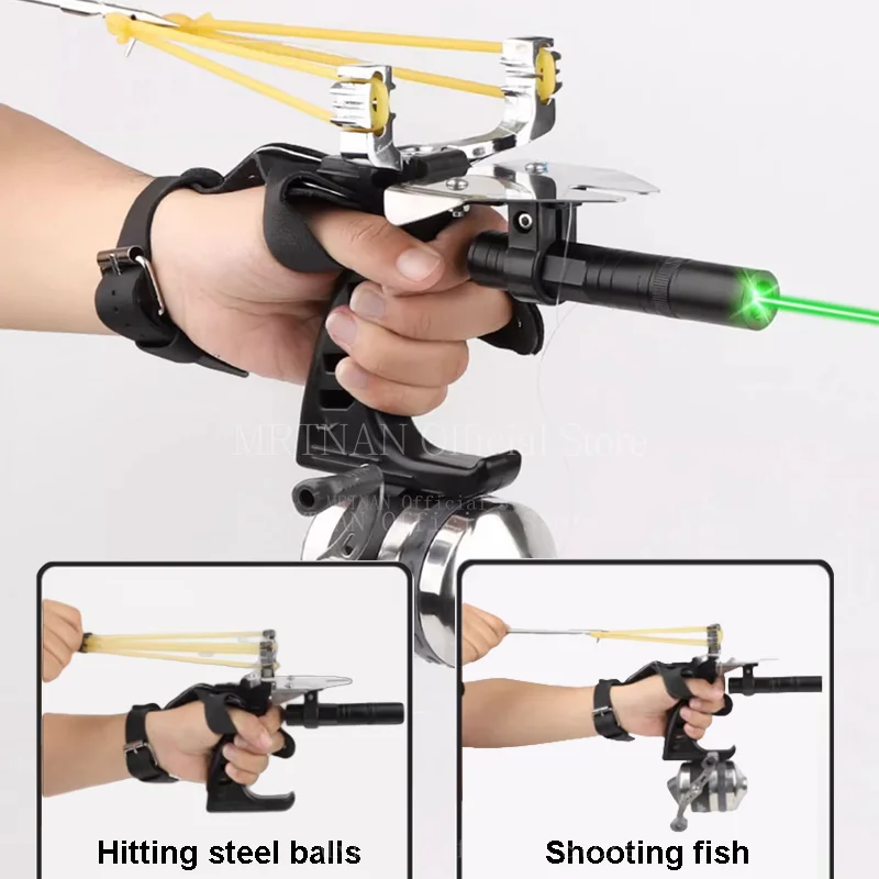 Metal Shooting Fishing Slingshot With Laser Outdoor Hunting Shooting High-precision Slingshot Fishing Rubber Band Package
Metal Shooting Fishing Slingshot With Laser Outdoor Hunting Shooting High-precision Slingshot Fishing Rubber Band Package