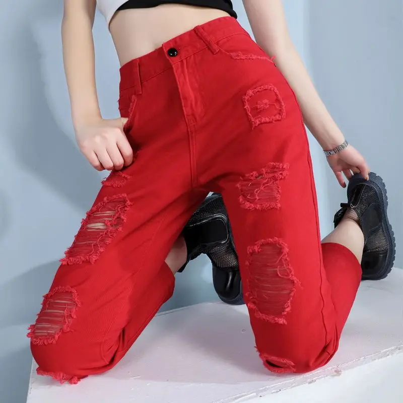 Woman New Ripped Jeans Female Big Size Ripped Trousers Ladies Stretch Pencil Pants Leggings Women Jeans Pant Skinny Trousers G85
Woman New Ripped Jeans Female Big Size Ripped Trousers Ladies Stretch Pencil Pants Leggings Women Jeans Pant Skinny Trousers G85